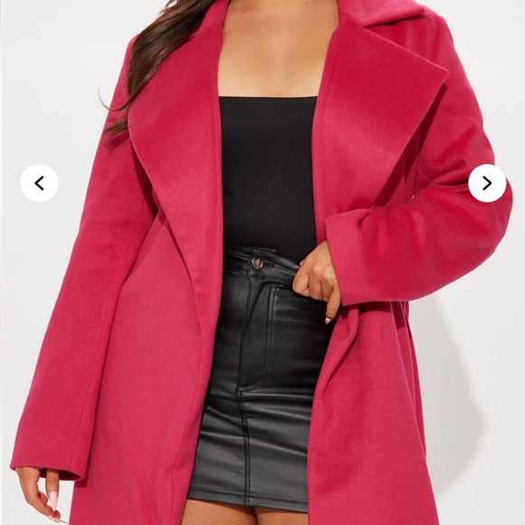 Vibrant Pink Long Coat - Picture 4 of 5
